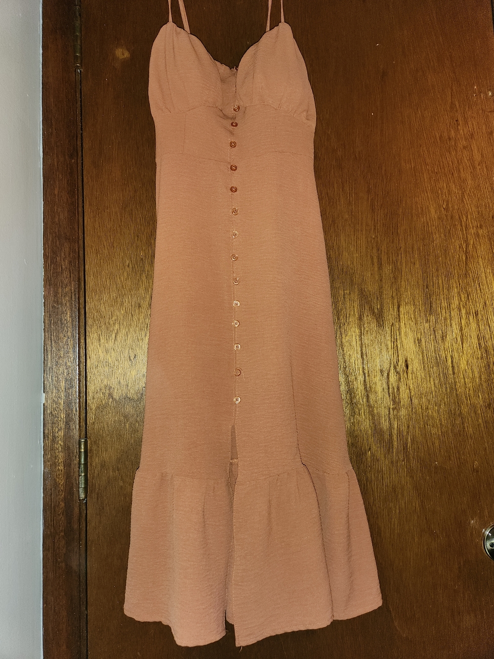 Spaghetti Strap Button-Front